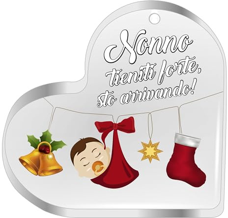 Acryl Herz Weihnachten (Rot_Großvater komme)
