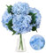merakdoira Künstliche Hortensien, 4 Stück, einzelner langer Stiel, künstliche Blumen, 49,6 cm, fühlt sich echt an, Blumensträuße für Hochzeit, Zuhause, Party, Tischdekoration, Zimmer- und