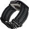 BINLUN Kompatibel mit Apple Watch Armband 42mm 41mm 40mm 38mm Geflochten 550 Paracord Stahl Sport Armbänder Kompatibel mit iWatch Series 10/9/8/7/SE2/SE/6/5/4/3/2/1 Herren Damen(Schwarz-Schwarz)