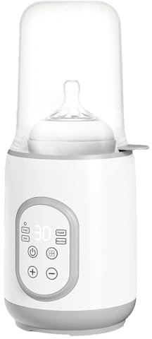 Baby Bottle Warmer Travel Baby Bottle Warmer Steriliser Easy to Use with Timer Accurate Temp Control Automatic Shut-Off Warmer for All Bottles (Gray)