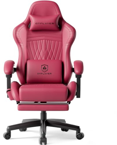 GTPLAYER Gaming Stuhl, Ergonomischer Gaming Sessel Schreibtischstuhl PC Gamer Racing Stuhl mit Fußstütze Lautsprecher Musik Bürostuhl bis 150kg belastbar