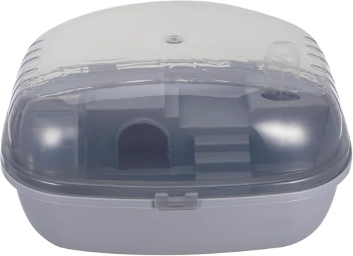 Acrylic Hamster Cage, WADY Large Hamster Cage, Transparent Large Acrylic Cage, Hamster Tank for Gerbils, Mice and Other Small Animals, Includes Water Bottle, Exercise Wheel, Hamster Hide-Out (Grey)