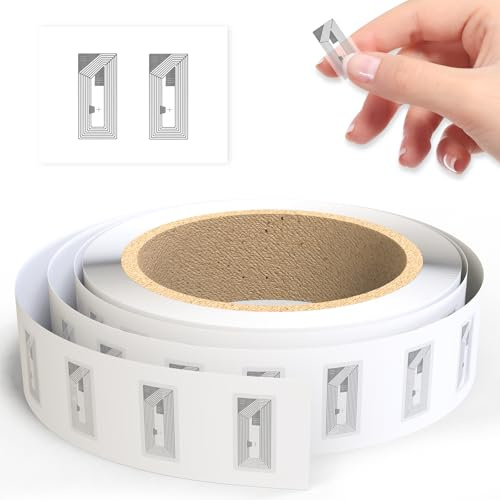 NFC Tags Aufkleber mit Tag215 Chip NFC Aufkleber Klebeetiketten Transparent RFID Tags Wiederbeschreibbar 504 Byte Speicher Geeignet für Alle NFC-fähigen Geräte und Smartphones (1000)