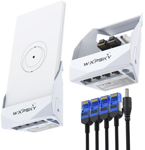 WXPSKY Starlink - Mini adattatore Ethernet per router, docking station Gigabit con 3 porte LAN, montaggio a parete e espansione di rete adesiva per casa, camper e ufficio, sdoppiatore Internet