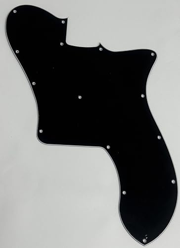 For Squier Telecaster Deluxe Blank Style Guitar Pickguard Parts (3 Ply Black)