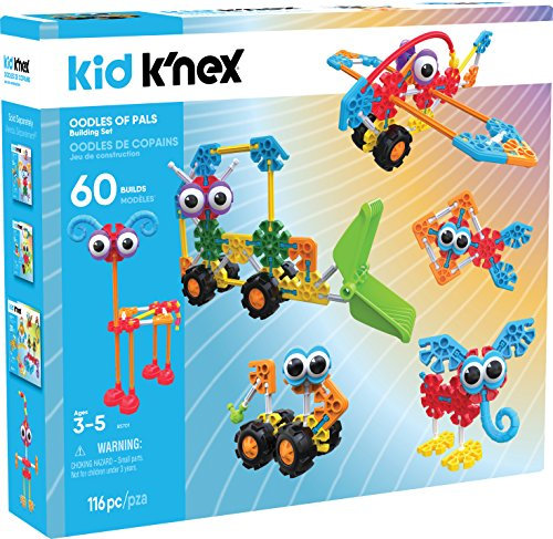 Kid K’NEX 85701 Juego de construcción de un montón de amigos, 60 modelos, juego infantil de manualidades con 116 piezas, juguetes de construcción para edades de a partir de 3 años