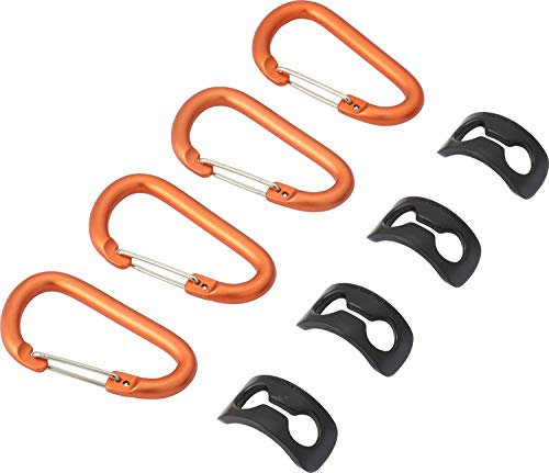 Tribe One Gear Greifer, vier Packtachs und vier 7,6 cm Outdoor-Karabiner, zum Befestigen an Rucksäcken, Reisetaschen, Planen, Nylon-Shirts, Hosen, Pullover und mehr – Kletterausrüstung und Zubehör