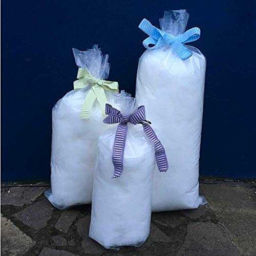 EVERGREENWEB - Füllwatte hochflauschig 1 kg Beutel, Füllmaterial 100% Polyester, weiß, Flocken Bastelwatte, waschbar 95°C, Kissenfüllung, Steppdecken, Sofas, Sessel, Stofftiere, Stoppwatte, Ungiftig