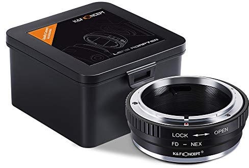 K&F Concept FD-NEX Fit Objektivadapter Canon FD Adapterring für Canon FD Objektiv auf Sony Alpha NEX E-Mount Kamera