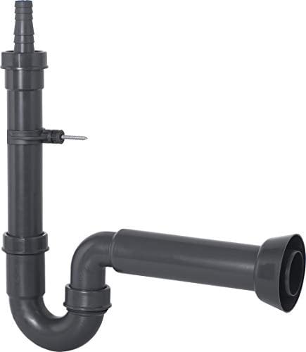 Cornat Rezyklat Geräte-Geruchsverschluss - 1 1/2 Zoll x 50 mm - Mit Tülle & Wandhalterung - Hergestellt aus recycelten Kunststoffen - Made in Germany Qualität / Gerätesiphon / T355104R