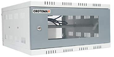 Crotomak 3U+ CCTV DVR Rack/NVR/Server/Network Rack with 3 Power Socket Plug Transparent Glass Door Metal Cabinet Box(Size 4: 40cm X 45cm X 20cm)