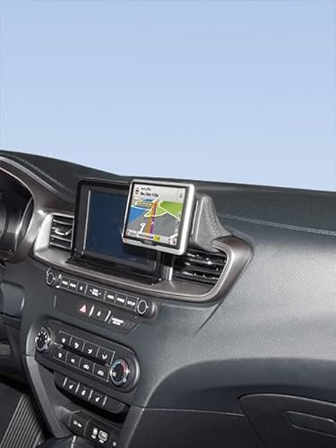 KUDA Navigationshalterung Passend für Kia Ceed/Proceed/XCeed ab 2018 Navigationskosnsole für Navigation, Navi und mehr - für Tomtom, Garmin, Snooper, Becker - Kunstleder, Schwarz, 7615