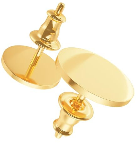 BAFFOS® Ohrstecker für Damen - kleine runde Plättchen Ohrringe aus widerstandsfähigem Edelstahl in Rose-Gold und Silber Schmuck + Geschenk Freundin