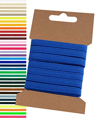 maDDma 5m Gummiband 6,6mm Gummilitze Wäschegummi elastisches Band Wäscheband Farbwahl, Farbe:königsblau