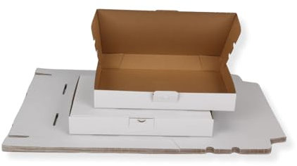 10 St. Maxibriefkarton 240 x 160 x 45 mm DIN A5 weiß Warensendung Faltkarton, Warenpost, Klappdeckelkarton