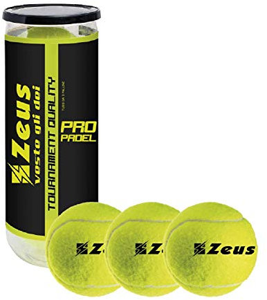 Zeus Palline da Padel Marca Tubo da 3 Palle