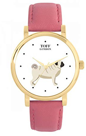 Toff London Mops-Hundeuhr