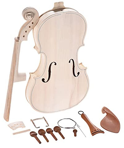 DIY Bausatz E-Gitarre DIY 4/4. In Voller Größe Violin-Kit Natürliche Massivholz-akustische Geige Mit EQ. Fichte Top Ahorn Back Hals-Griffbrett-Rückenstück NEU Unvollendeter Gitarrenbausat