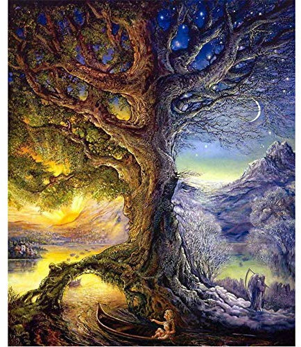 Puzzlespiele für Erwachsene, 1000 Puzzleteile, Vier Jahreszeiten Baum, handgefertigte DIY-Anpassung, einzigartige-30x20 Zoll (75 x 50cm)