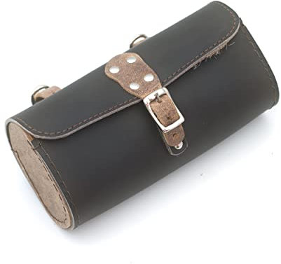 London Craftwork Leder Tasche Kompatibel mit Brompton Falträdern Schwarz Vintage Braun bro-bl-Brown