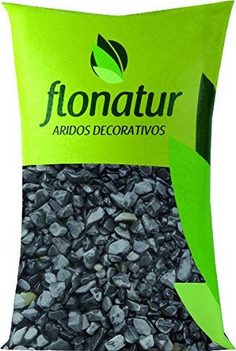 flonatur Canto Rodado Negro 20/42, 10 Kilos, Piedras Decorativas para Jardín, Ayuda contra Cambios Bruscos de Temperatura, Mejora el Drenaje, Mantiene la Humedad del Suelo