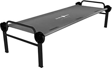 Disc-O-Bed Single L mit Beinverlängerungen grau (schwarzer Rahmen)