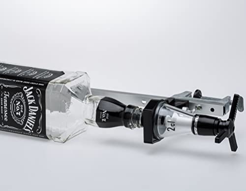 BARCRAFTERS Schnaps Spender 2 cl + Regal Wand Halterung Spirituosendosierer Whisky Jacky Flaschenhalter
