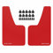 2X Paraspruzzi universali per auto Rosso Compatibile con Hatchback Saloon SUV Convertibile Coupe MPV Pickup 360mm * 210mm