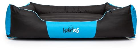 Bjird Hundebett - Hundekorb für kleine mittelgroße & große Hunde - Hundekissen - Hundesofa - Bezug abnehmbar und waschbar - Comfort - Größe: L - Blau