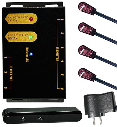 Kit ripetitore IR, 3 in 6 out, sistema ripetitore a infrarossi, telecomando Home Theater fuori dalla vista. Estensore IR 300 m, mini ricevitore 20 KHz-60 KHz, super compatibilità