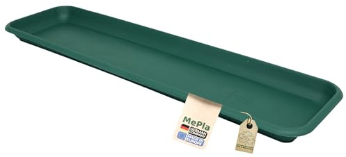 MePla Sottovaso Balcony standard, lunghezza 38 cm, larghezza 15,8 cm, verde, resistente alle intemperie, in plastica resistente ai raggi UV