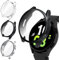 [3Pièces] Kamita Coque pour Samsung Galaxy Watch 6 40mm Housse, Doux TPU Bumper Cover avec Protecteur d'écran, Antichoc Étui de Protection Couverture Complète pour Samsung Watch6 (Clair+Noir+Argent)