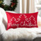 Ohok Dekorativ Weihnachten Kissenbezug 30x50 cm, Polyester Leinen Zierkissenbezüge Merry Christmas Kissenbezüge Dekor Kissenhülle Set für Schlafzimmer Wohnzimmer Sofa (Rot)