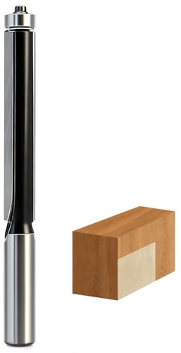 Bündigfräser-Bit, 1/2-Schaft, extra langer bündiger Schnitt, 7,6 cm Höhe x 1,27 cm Durchmesser, für Holzbearbeitung
