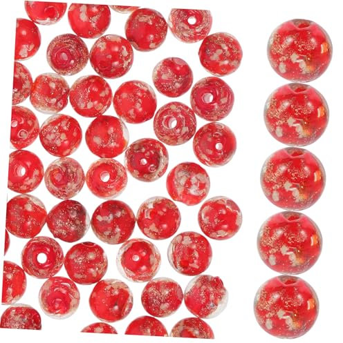 Lurrose 100pièces Perles De Verre Lumineuses Pour Création Artisanale Perles Pour Bracelets Et Décoration Maison