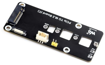 Waveshare PCIe To M.2 Adapter Board (C) Compatible with Raspberry Pi 5,Supports NVMe Protocol 2230/2242 / 2260/2280 Size M.2 Solid State Drive,Booting PI5 from Solid State Drive