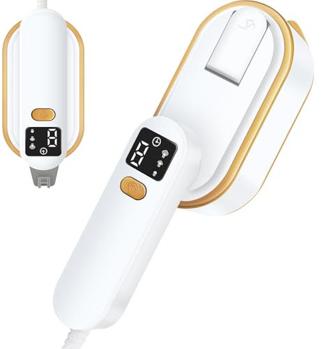 Prettop Clothes Steamer, Handheld Garment Steamer Clothing with LCD Screen, Portable Steamer Iron for Efficient Wrinkle Removal Suitable for Home Travel
