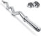 ATEK EZ Curl Bar, 4ft Standard Steel Curling Chrome Barbell Bar with Spinlock Collars Anti Slip Hand Grips, Dumbbell Bar for Weight Lifting Body Building, Muscle Build Workouts