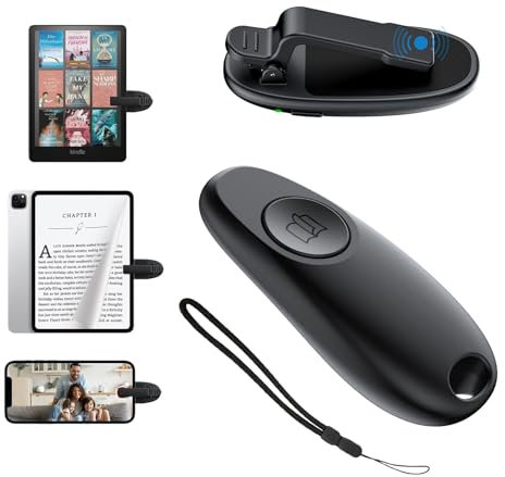 Page Inverters for Kindle Paperwhite Oasis Kobo, Kindle Accessories for eReader, Camera, Video Recording, Remote Shutter, Page Inverters for iPad, Android, Tablets, Mobile Phone, Reading Novels, Black