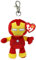 Ty Clips - Marvel Collection Age 3+, Iron Man Plush Key Ring, All Your Favorite Heroes to Carry with You, Gift Idea for Young and Old - 10 cm - T34007