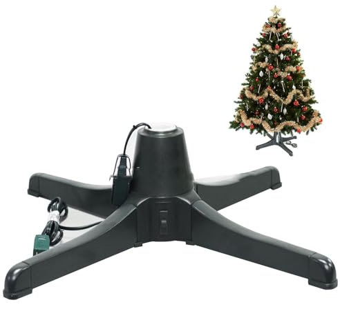 Künstlicher Weihnachtsbaumständer – abnehmbarer Weihnachtsbaumständer für Weihnachten | Drehteller-Halterung robust und stabil für Weihnachtsbaum (25,98 x 25,98 x 7,52 Zoll).