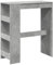 vidaXL Mesa Alta Bar con estantes Madera Gris hormigón 90x40x103,5 cm