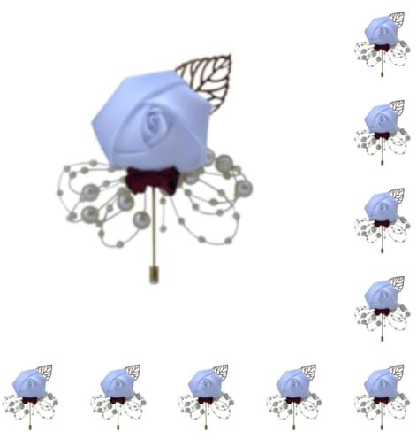 yuwqqoajv 10 Ensemble de Broche de mariage Chic et élégante, ajout chic à la tenue, épingles de en tissu nostalgique Vintage pour les mariages, broche à fleurs, eau de javel