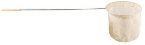 Yello Eco-Friendly Extendable Fishing Net, Sustainable Wooden Handle & Cotton Net, Kids & Adults Outdoor Adventure Bug Catcher & Pond Net