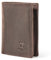 MATADOR® Petit portefeuille pour homme avec protection RFID minimaliste, marron foncé, s, Rétro