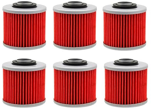 JSPOZMD Stile dell'auto 1/2/4/6 Pezzi Filtro Olio per Moto Yamaha per XT250 XT400 XT500 XT600 per Tenere XT 600 E XT600Z XT660 XT660R XT660X XT660Z MT 03 660 Pratico(6 Pieces)