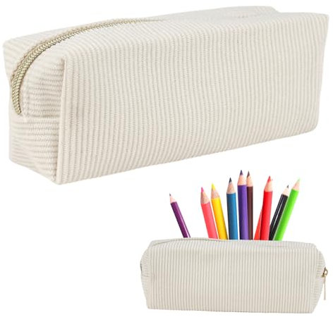 WANTUSHUI Mäppchen Cord-Stoff, Federmappe Schreibwaren, Mäppchen Aesthetic Schulsachen, Schlampermäppchen Unifarben, Federmäppchen, Schlamppermäppchen, Studium Must-Haves