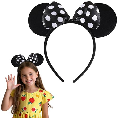 SHIFANQI Haarreifen Damen mit Maus Ohren, Mouse Ohren Stirnband Haarschmuck für Fasching & Karneval, Kosplay, Kostüm für Erwachsene