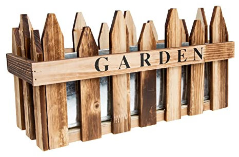 Milisten Nordic Style Holzblumenkübel Kreativer Pflanztopf im Landhausstil für Dekoration Langlebigem Druckbehandeltem für Innen und Außenbereiche