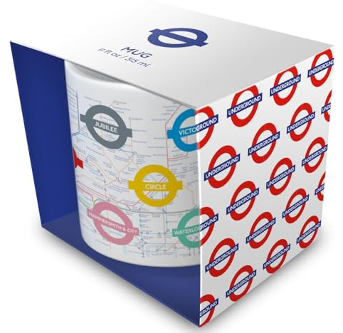 Pyramid International Transport for London Underground White Pod Mug 11Oz / 315Ml – Official Tfl Souvenir Cup